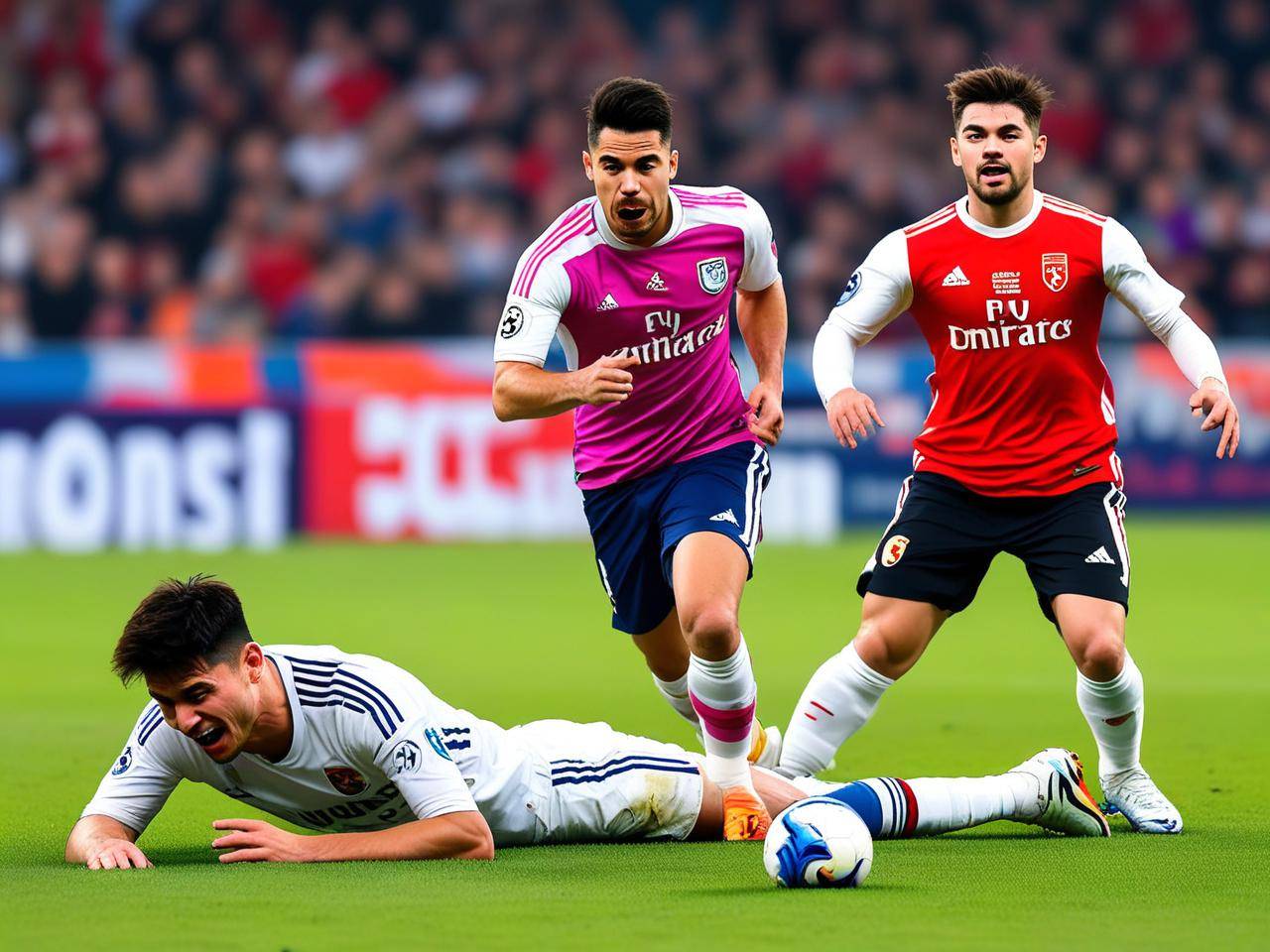 足球场上硬仗接连,球员巧妙战术 足球场上硬仗接连,球员巧妙战术